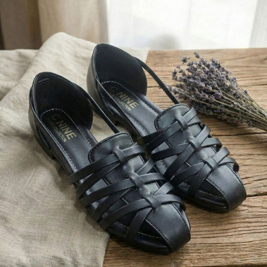 Black Color Sandals Ladies Premium Collection by Douce