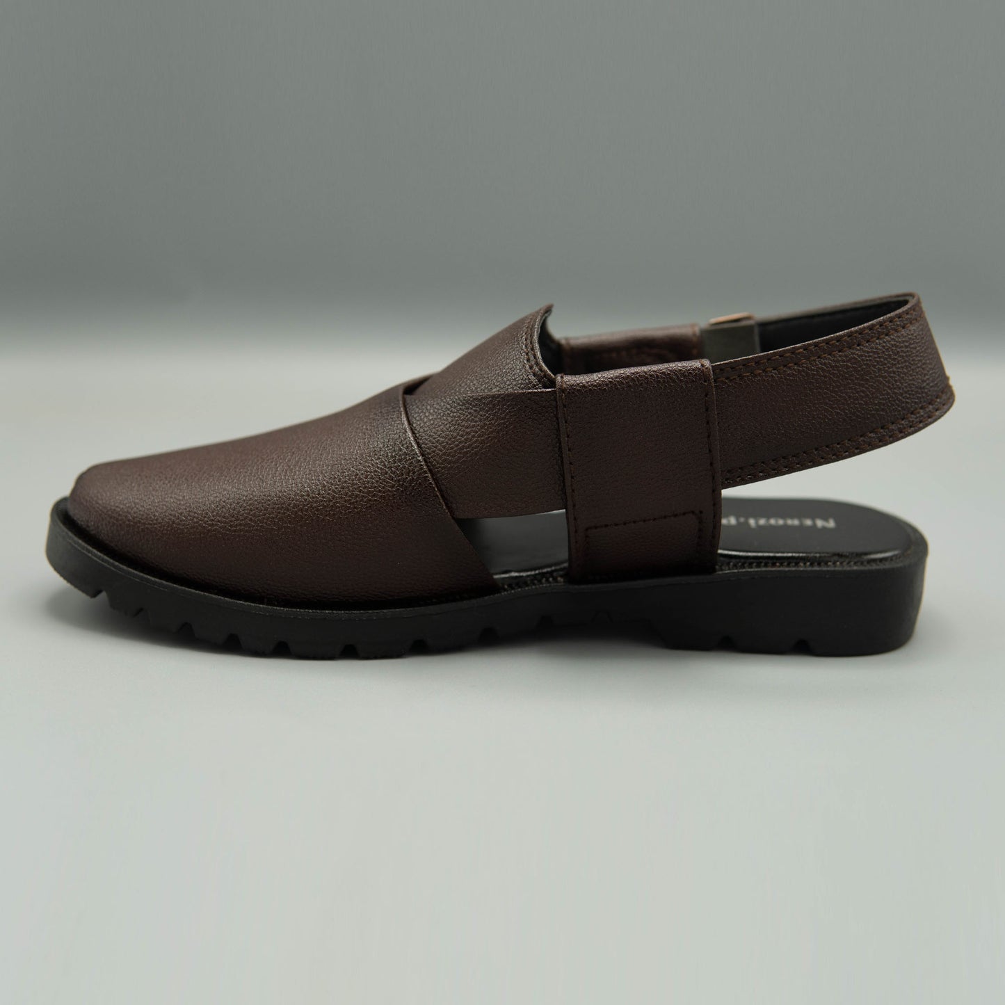 Noir Textured Deep brown Sandals