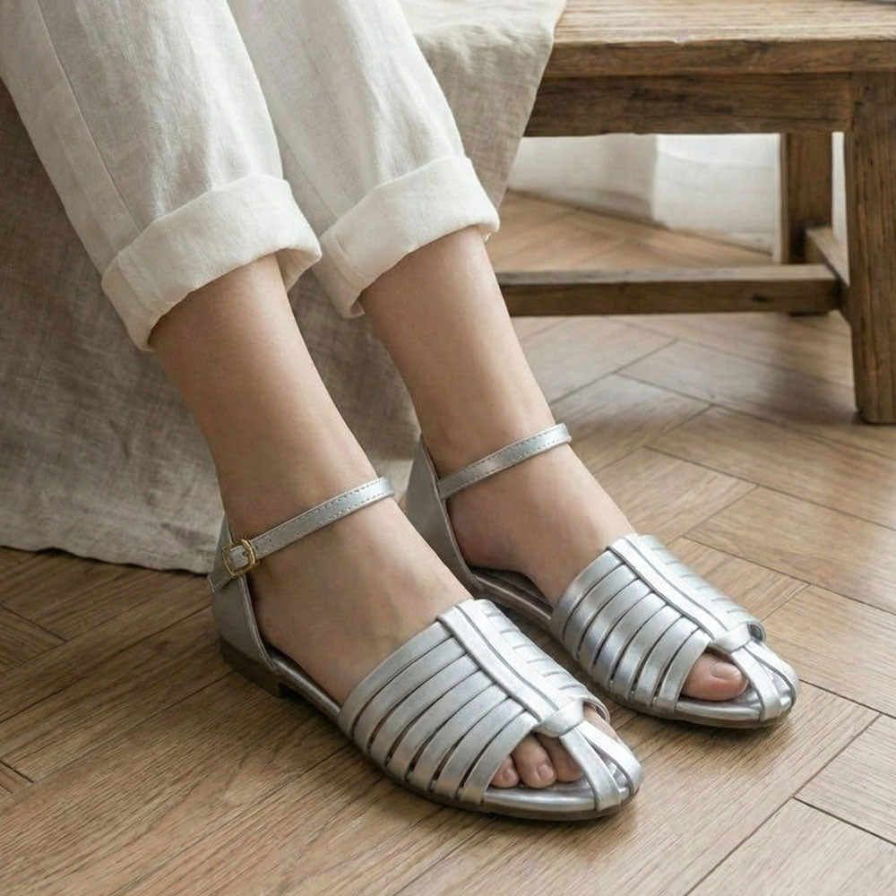 Silver Color Sandals Ladies Premium Collection by Douce