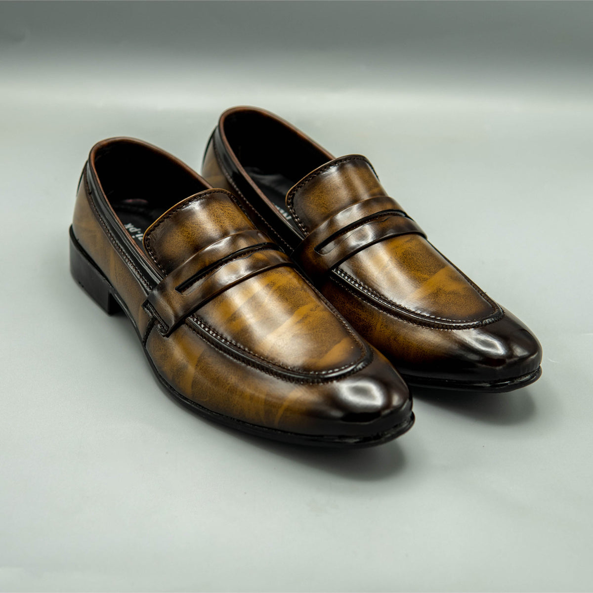 Tan Patina Loafers For Light Weight Comfort