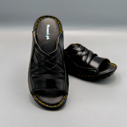 Regular Chappal Hand Made Black Color