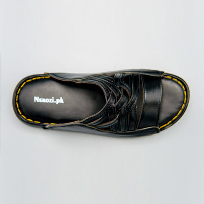 Regular Chappal Hand Made Black Color