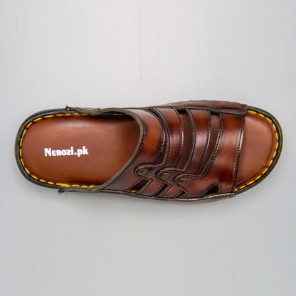 Regular Chappal Hand Made Shady Dark Brown Color