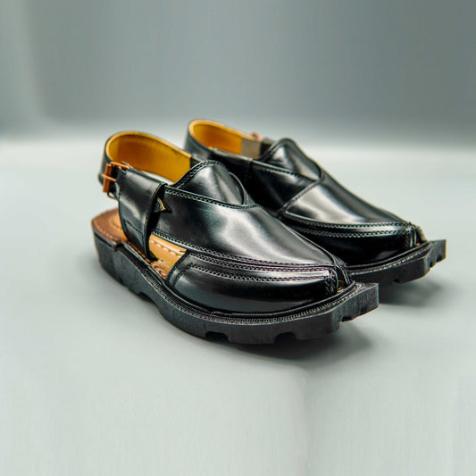 Nerozi Chappal Hand Crafted Black Colour