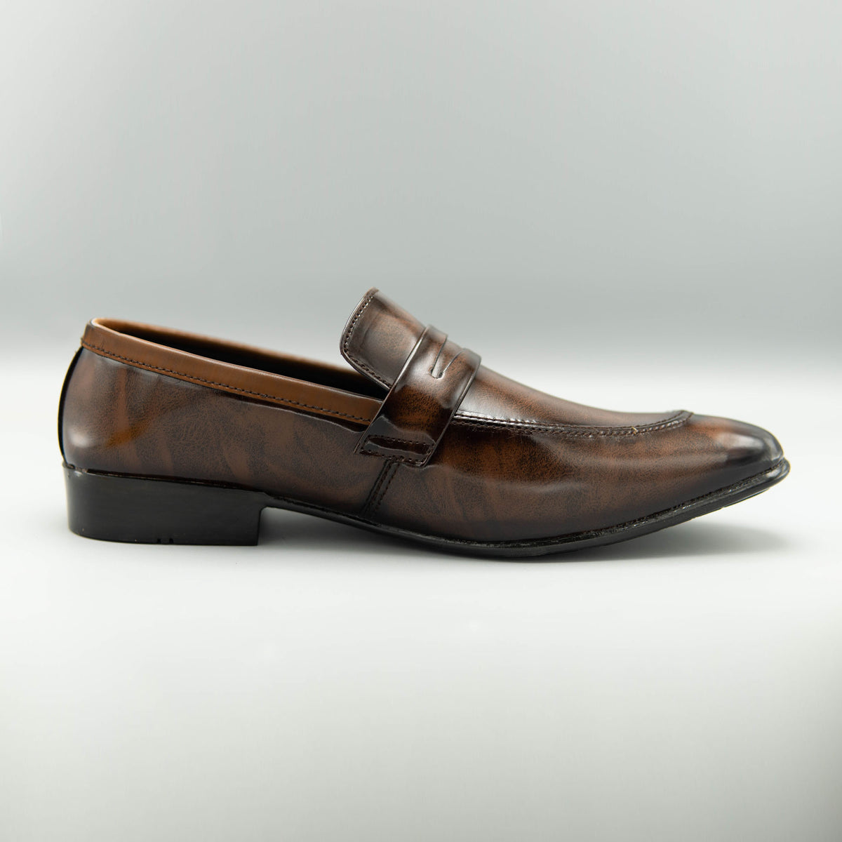 Burnished Brown Loafers For Light Weight Comfort