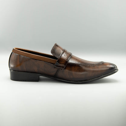 Burnished Brown Loafers For Light Weight Comfort