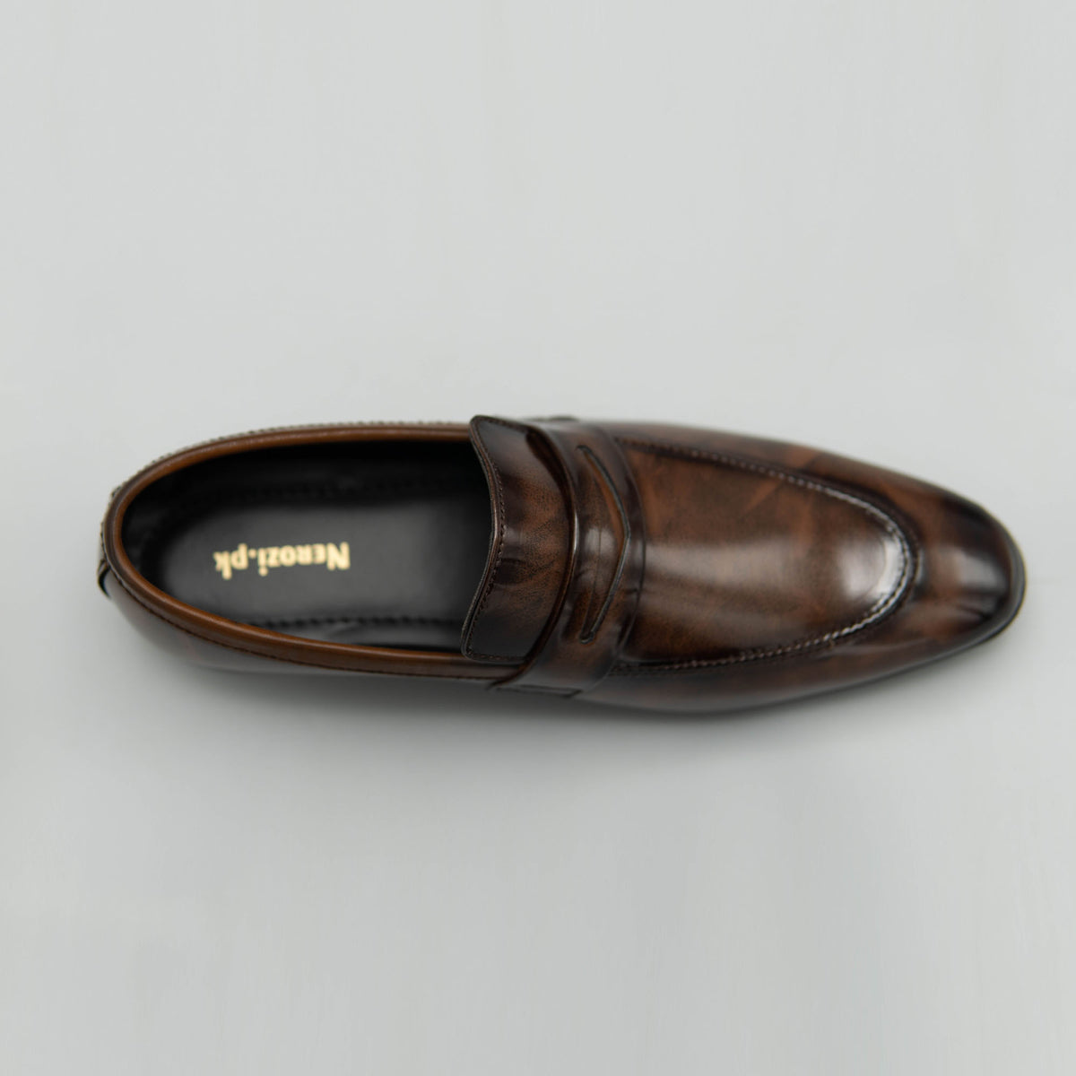 Burnished Brown Loafers For Light Weight Comfort