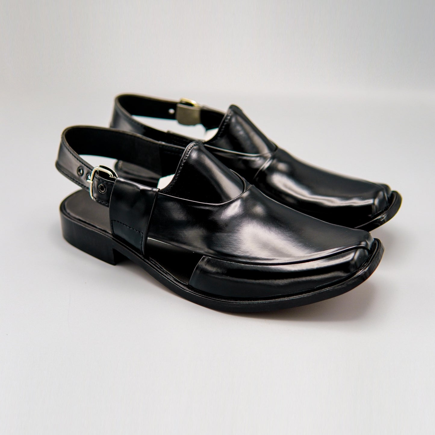 Casual Chappal Black Hand Crafted