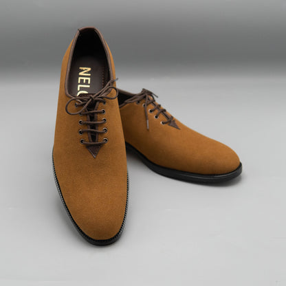Prime Suede Lace-up Shoes Mustard Color