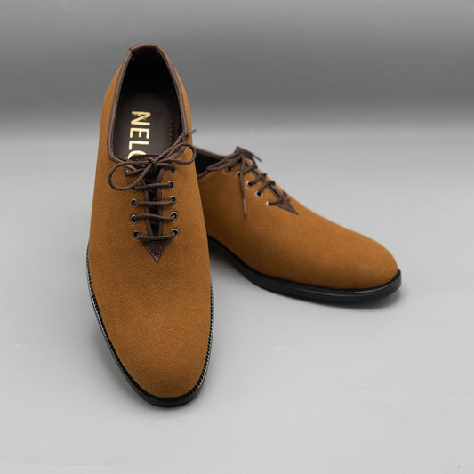 Prime Suede Lace-up Shoes Mustard Color
