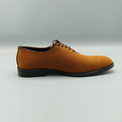 Prime Suede Lace-up Shoes Mustard Color