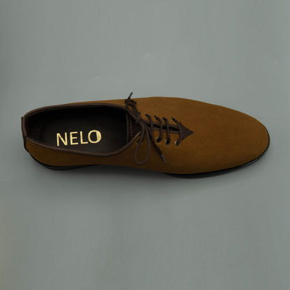 Prime Suede Lace-up Shoes Mustard Color