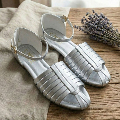 Silver Color Sandals Ladies Premium Collection by Douce