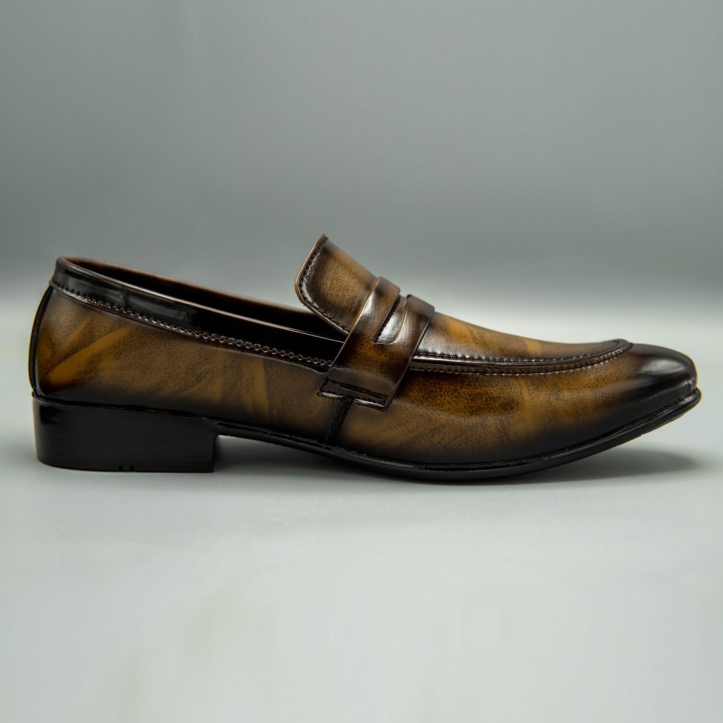 Tan Patina Loafers For Light Weight Comfort