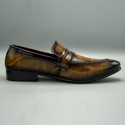 Tan Patina Loafers For Light Weight Comfort