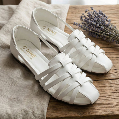 Ivory White Color Sandals Premium Collection by Douce
